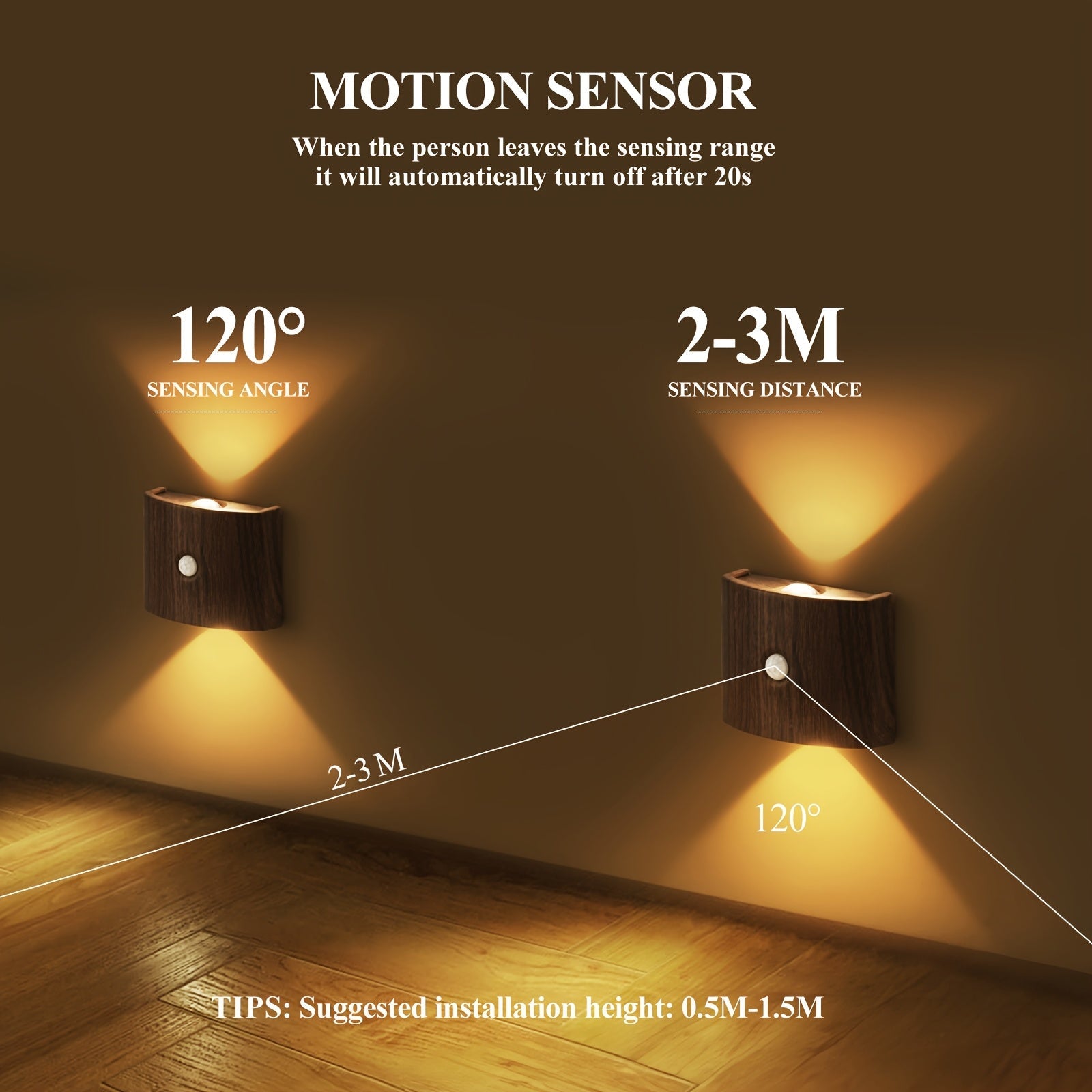 1pc, 2pcs, 4pcs Commercial Lighting Sensor Light, Wireless Three - Color Adjustable Lighting, No Wiring Magnetic Installation, Suitable for Cafes, Hotels, Shopping Malls, Outdoor Automatic Security Lighting, Includes Remote, USB Charging, Remote Included, - My Store