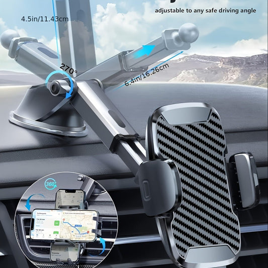 Car Phone Holder, Hands - free Universal Phone Holder, Suitable For Dashboard, 360 ° Rotatable Expandable Mobile Car Holder - My Store
